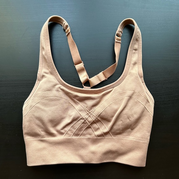 Fabletics Tan Driftscape Adele Corsetry Seamless Sports Bra size XS EUC - Picture 4 of 9